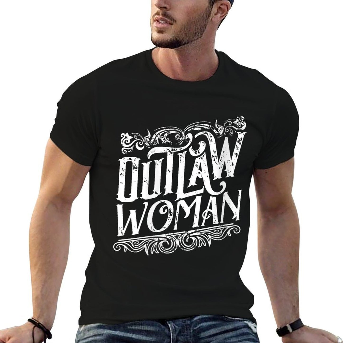 Womens Outlaw Woman  Vintage-inspired T-Shirt