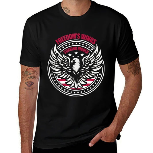 Wings Of Freedom Patriotic Butterfly 4th Of July American  Vintage-inspired T-Shirt