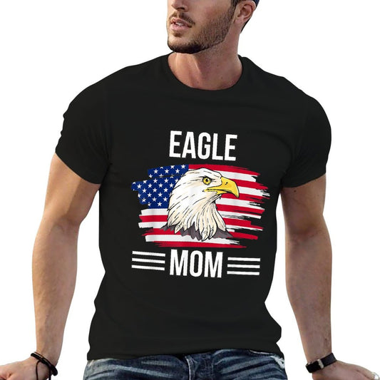 USA 4th Of July Mothers Day Merica Eagle Mom  Summer-ready Fabric T-Shirt
