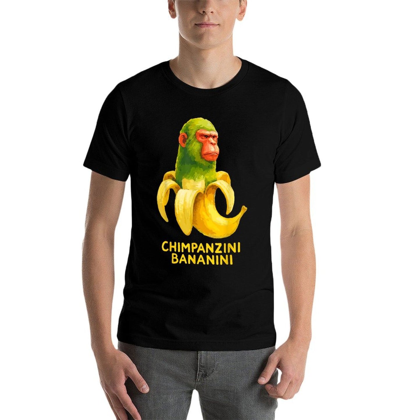 Watercolor Monkey Meme Italian Brainrot Chimpanzini Bananini  Wrinkle-resistant T-Shirt