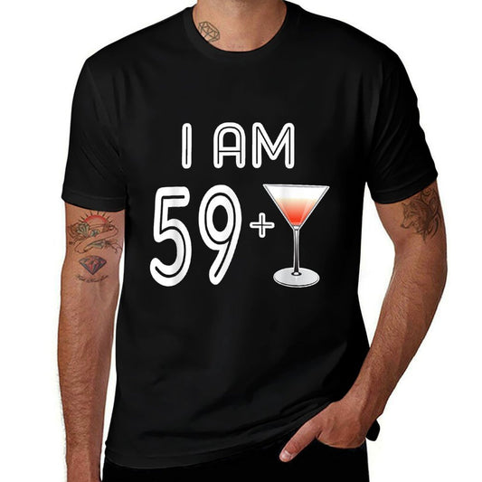 60 Years Old Martini Drinking Gift 60th Birthday Gifts  Soft T-Shirt