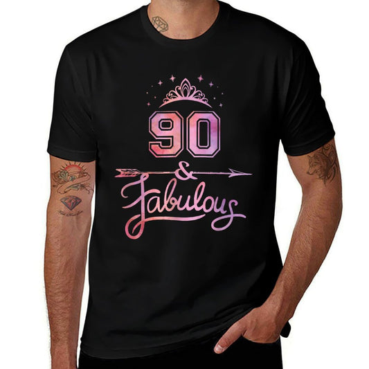 Women 90 Years Old And Fabulous Happy 90th Birthday  Slim-fit Cut T-Shirt
