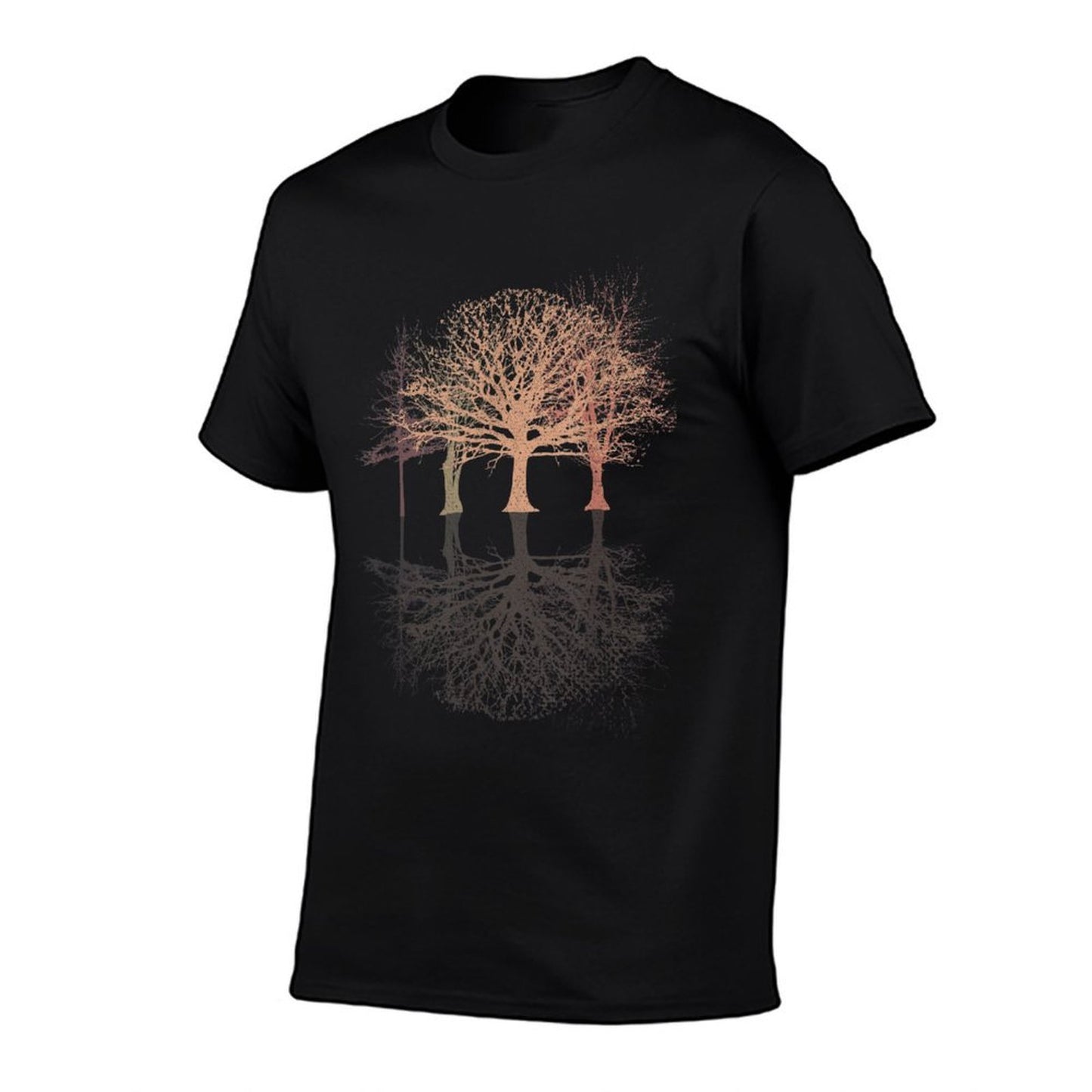 Wild Nature Wildlife Trees Reflection Outdoor Forest  Cotton T-Shirt