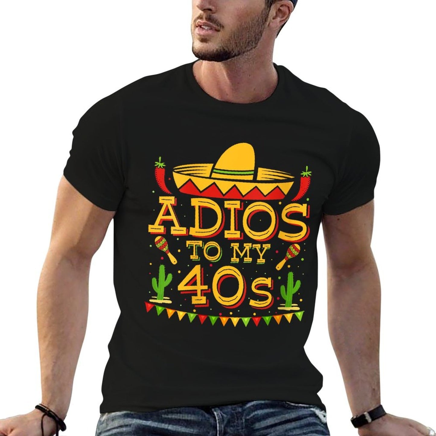 Womens Adios To My 40s Decorations 50th Birthday Cinco De Mayo 2024  Versatile T-Shirt