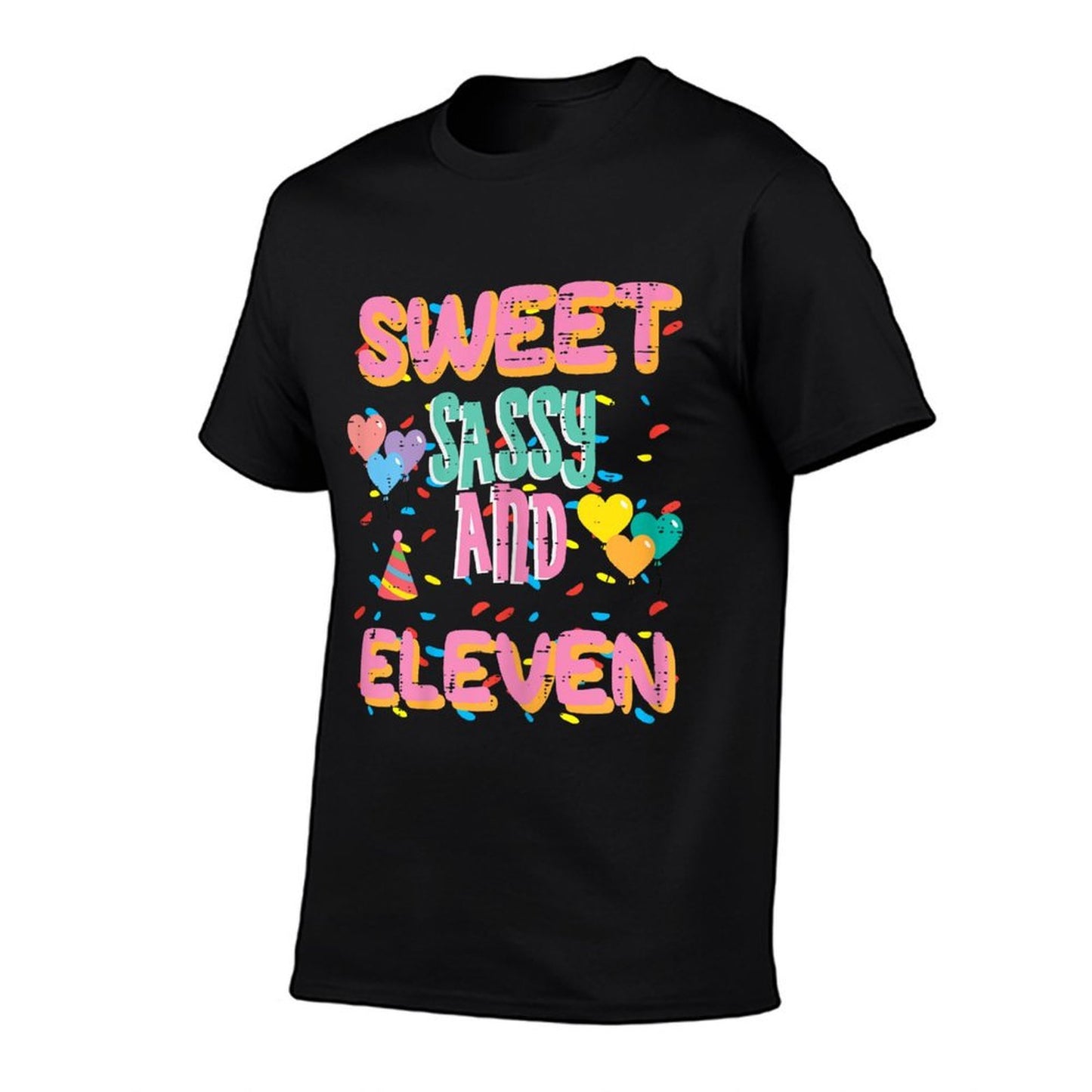 11th Birthday Sweet Sassy Eleven 11 Year Old Bday Girls Kids  Polyester Blend T-Shirt