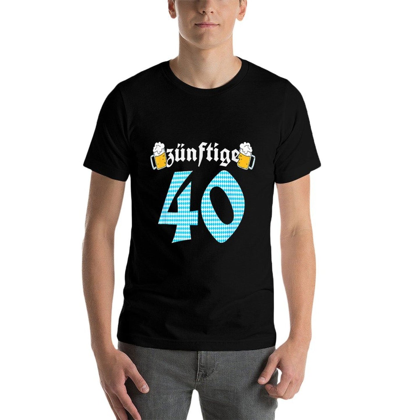 Zünftige 40 October Gift 40th Birthday Oktoberfest  Polyester Blend T-Shirt