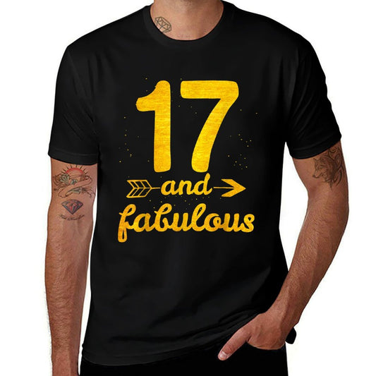 17 And Fabulous 17 Years Old Flamingo Lover 17th Birthday  Odor-resistant T-Shirt