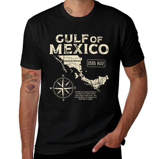 Womens Gulf of Mexico Not US America Historic Map 1672 Mens Womens  Lightweight T-Shirt