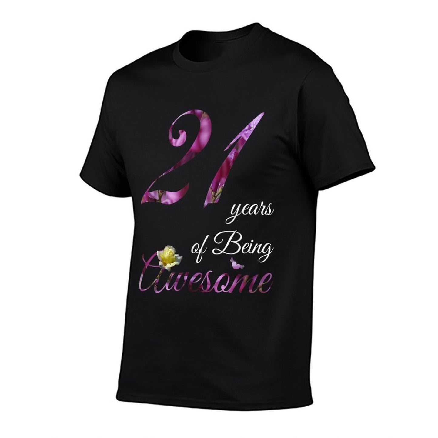 21 Year Old Awesome Floral 2001 21st Birthday Gift  Soft T-Shirt