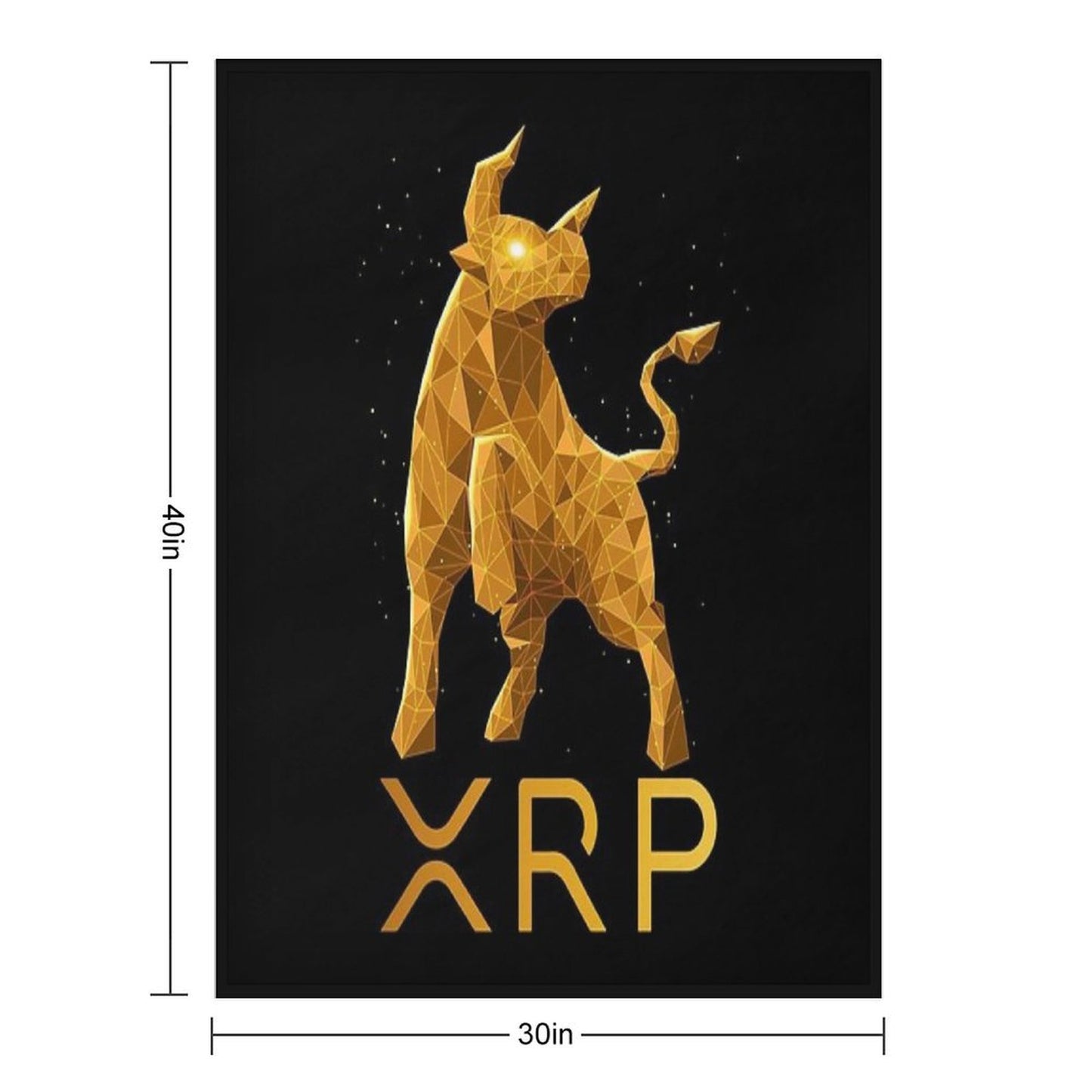 Bull Market Ripple XRP Coin To The Moon Crypto Token Cryptocurrency Blockchain Wallet Machine-washable Throw Blanket