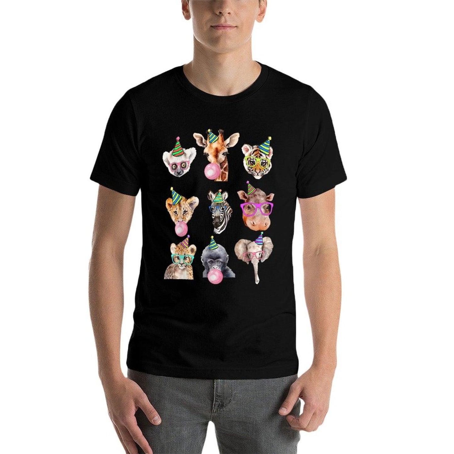 Zoo Animals Wildlife Birthday Party Zoo Day Animals  Tagless Design T-Shirt