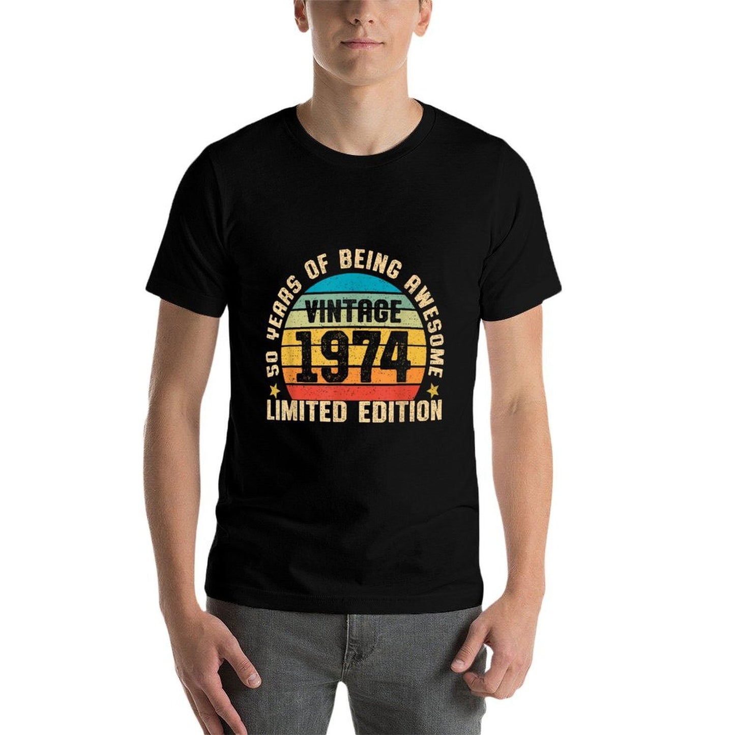 Vintage 1974 Limited Edition 50th Birthday 50 Year Old Gifts  Easy-care T-Shirt