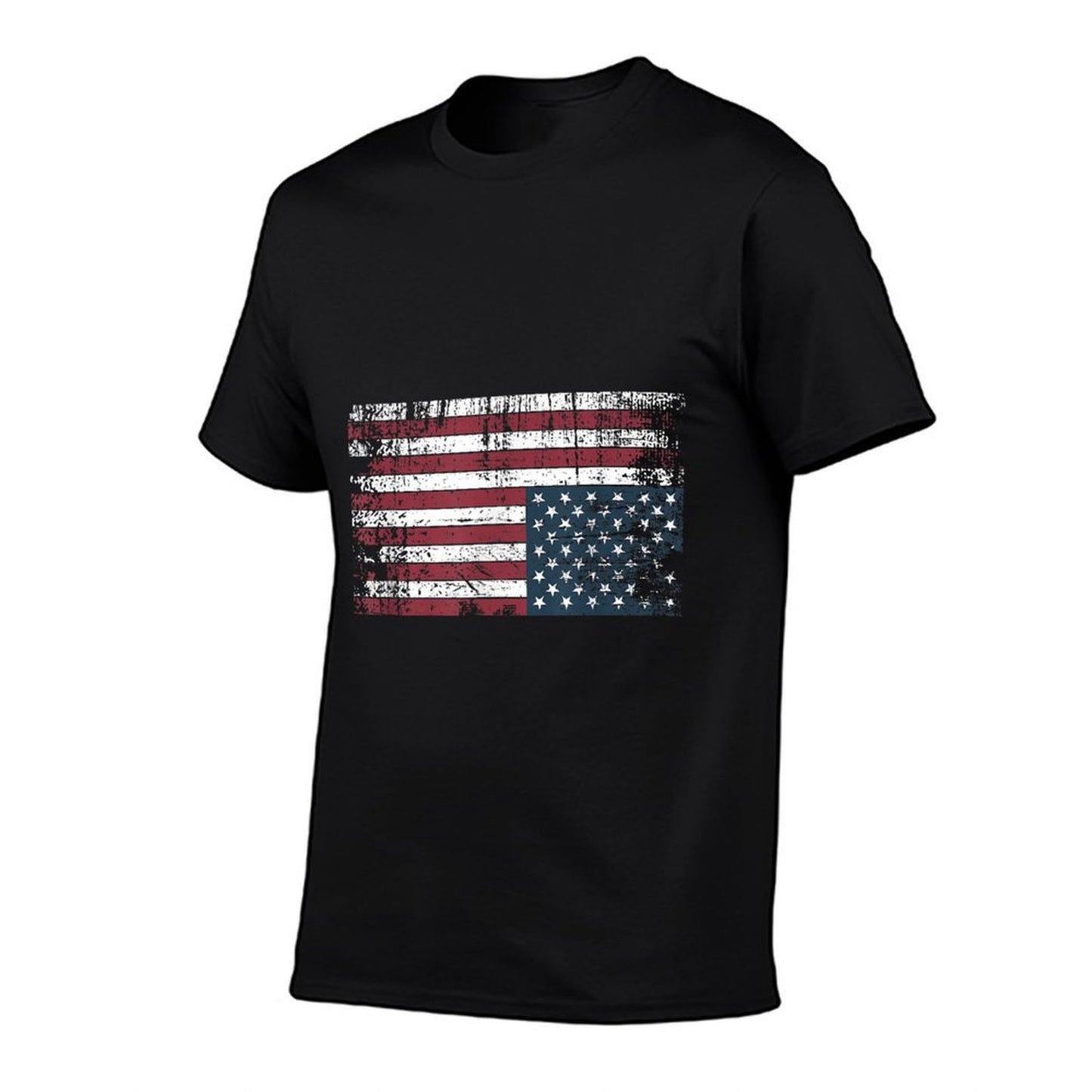 Upside Down American Flag, Vintage Upside Down USA Flag  Summer-ready Fabric T-Shirt