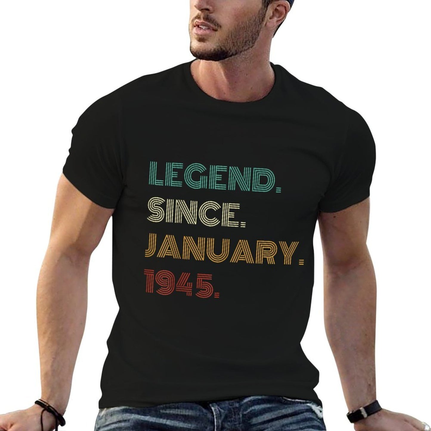 80 Years Old Legend Since January 1945 80th Birthday  Durable T-Shirt