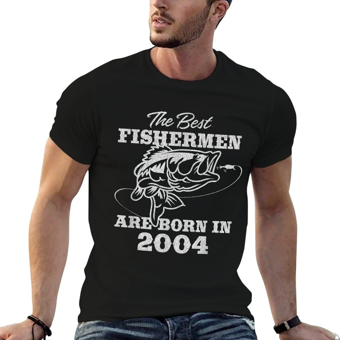 21 Year Old Fisherman Fishing 2004 21st Birthday  Stretchy T-Shirt