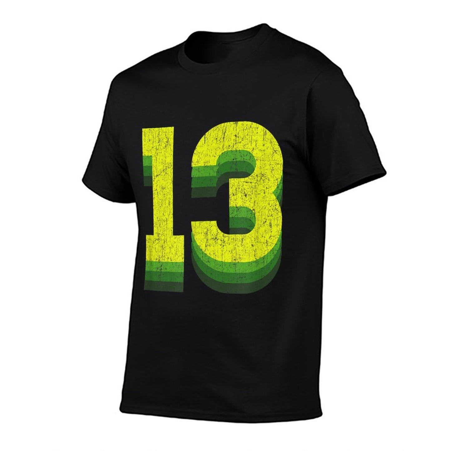 13 Vintage Lucky Number 13th Year Birthday Age Sports  Relaxed-fit T-Shirt