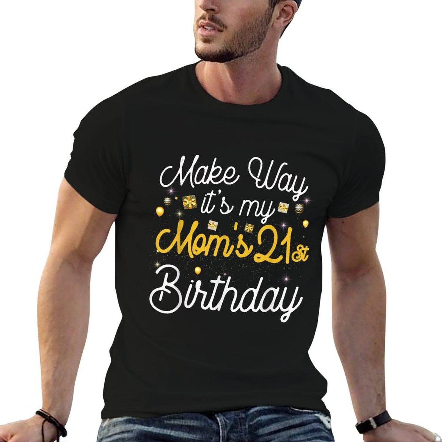 21 Year Old Mom Make Wait's My Mom's 21st Birthday  Moisture-wicking T-Shirt