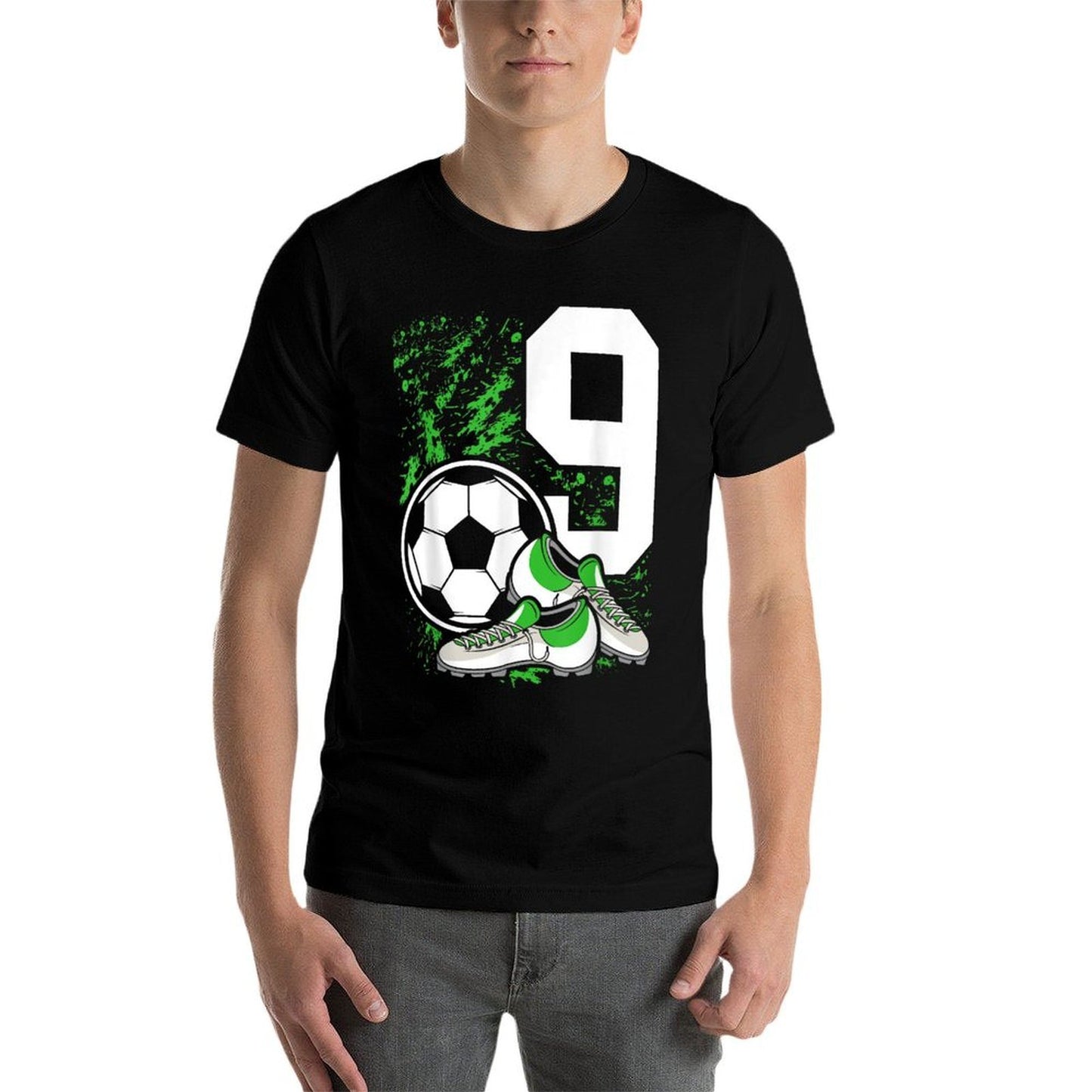 9th Birthday Boys 9 Years Soccer Football Player Birthday  Classic T-Shirt