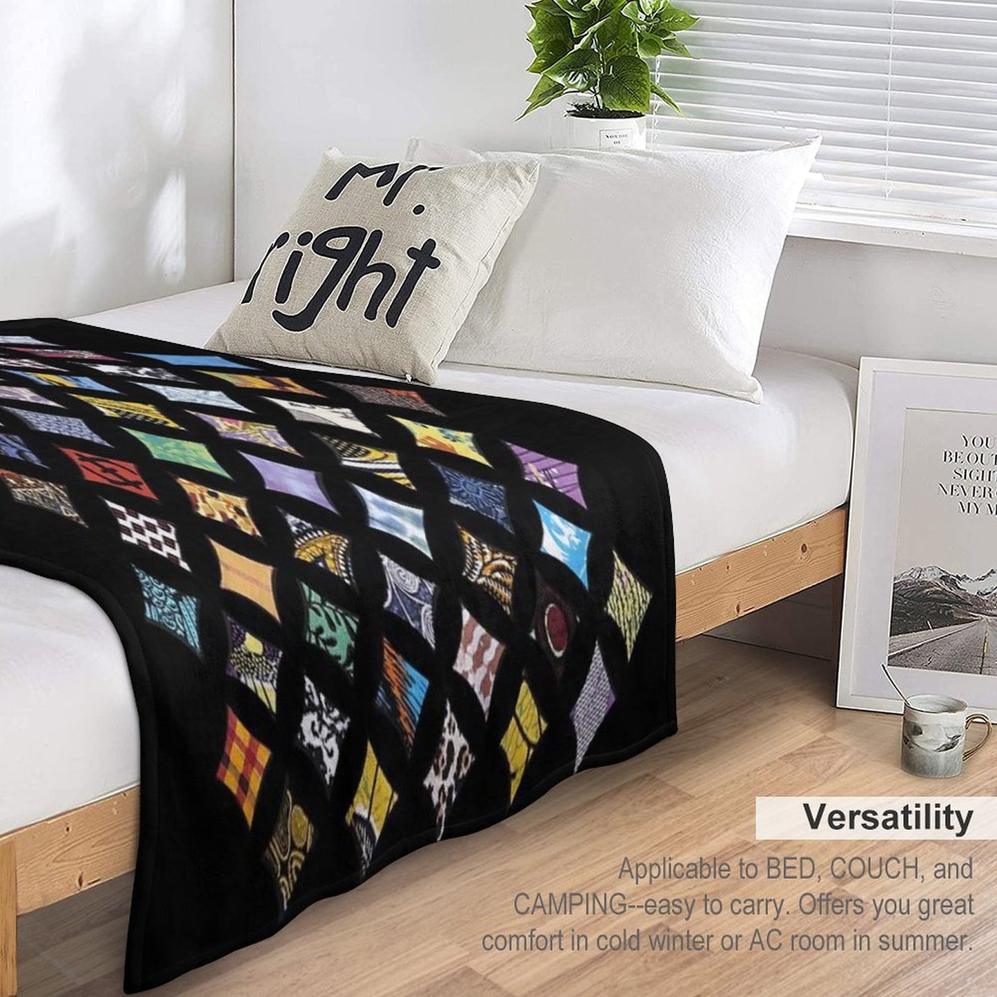 Vintage Patchwork - Old Style Wrinkle-free Throw Blanket