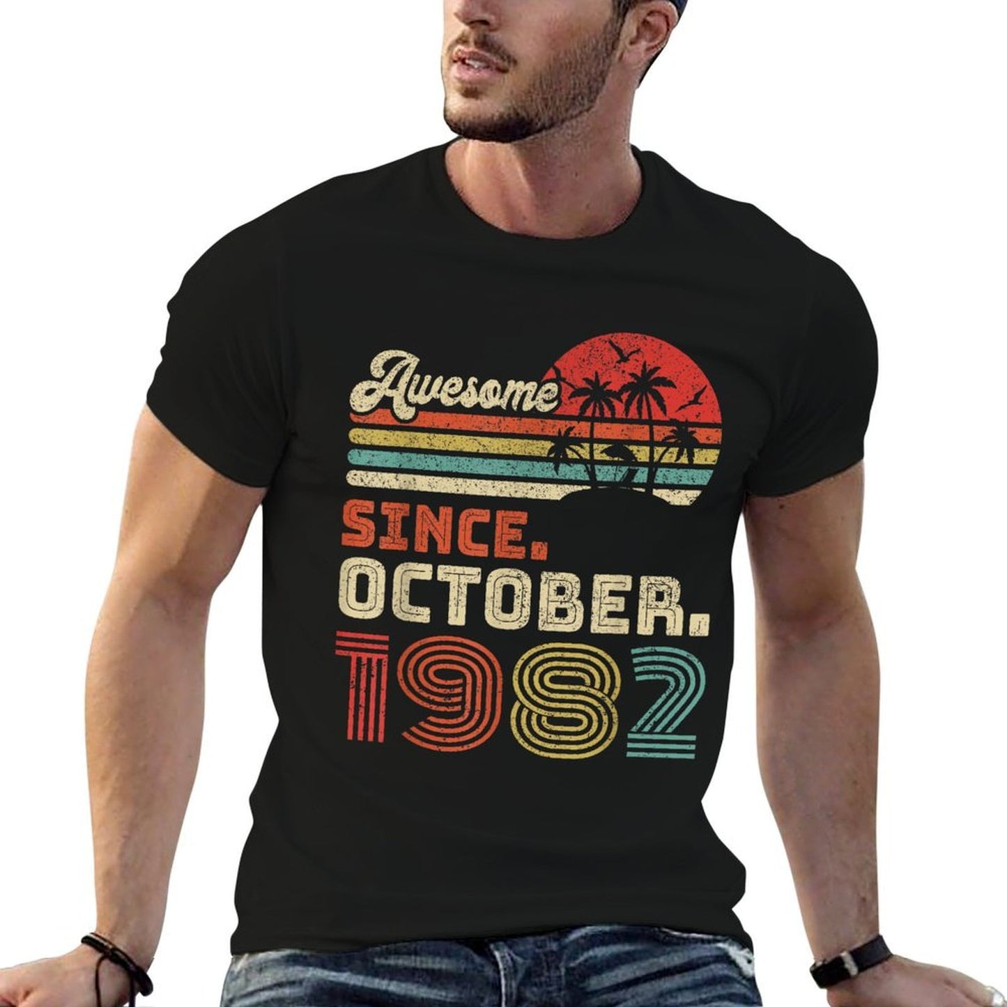 40 Year Old Awesome Since October 1982 40th Birthday Comfortable T-Shirt