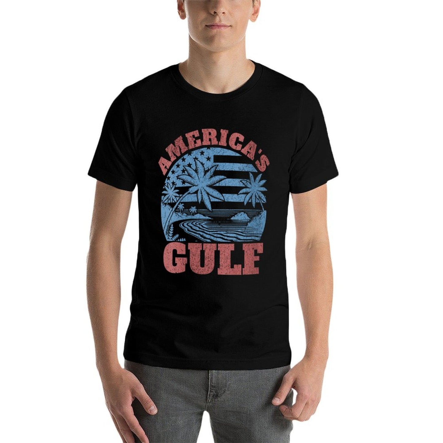 Womens America's Gulf  Heathered Texture T-Shirt