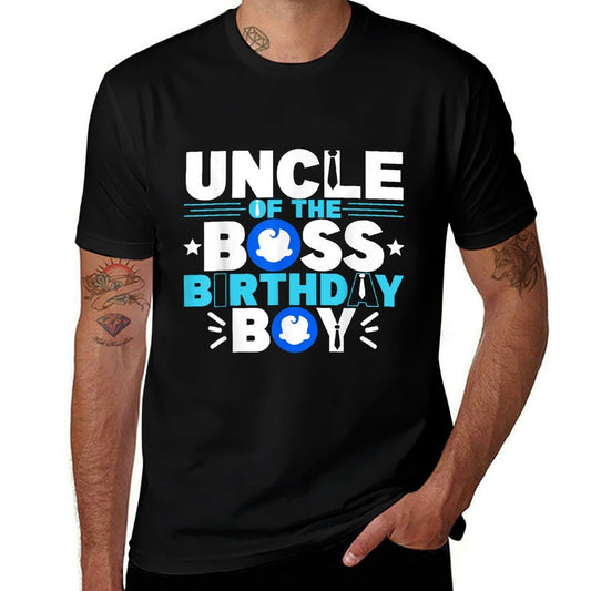 Uncle Of The Boss Birthday Boy Baby Decor Family Matching  Odor-resistant T-Shirt
