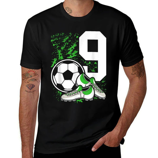 9th Birthday Boys 9 Years Soccer Football Player Birthday  Classic T-Shirt