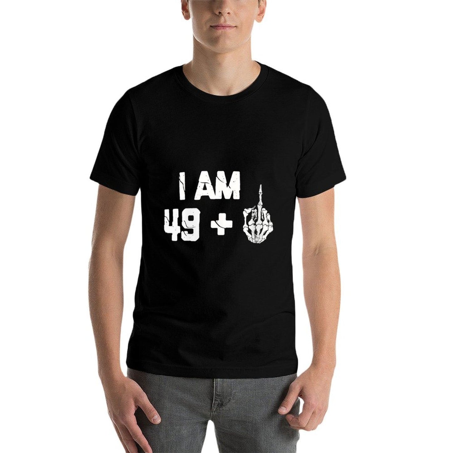 Womens I Am 49 Plus Middle Finger Tshirt Funny 50th Birthday Gifts  Vintage-inspired T-Shirt