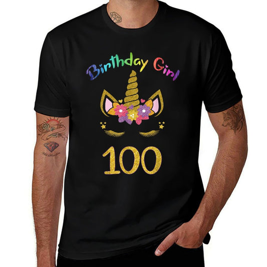 100th Birthday, 100 Year Old Unicorn Birthday Girl  Odor-resistant T-Shirt