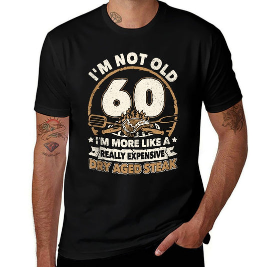 60 Years Old Dry Aged Steak 60th Birthday Grilling  Trendy Pattern T-Shirt