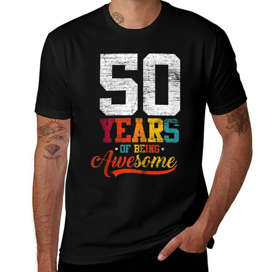 50 Years Of Being Awesome Gifts 50 Years Old 50th Birthday  Graphic-printed T-Shirt