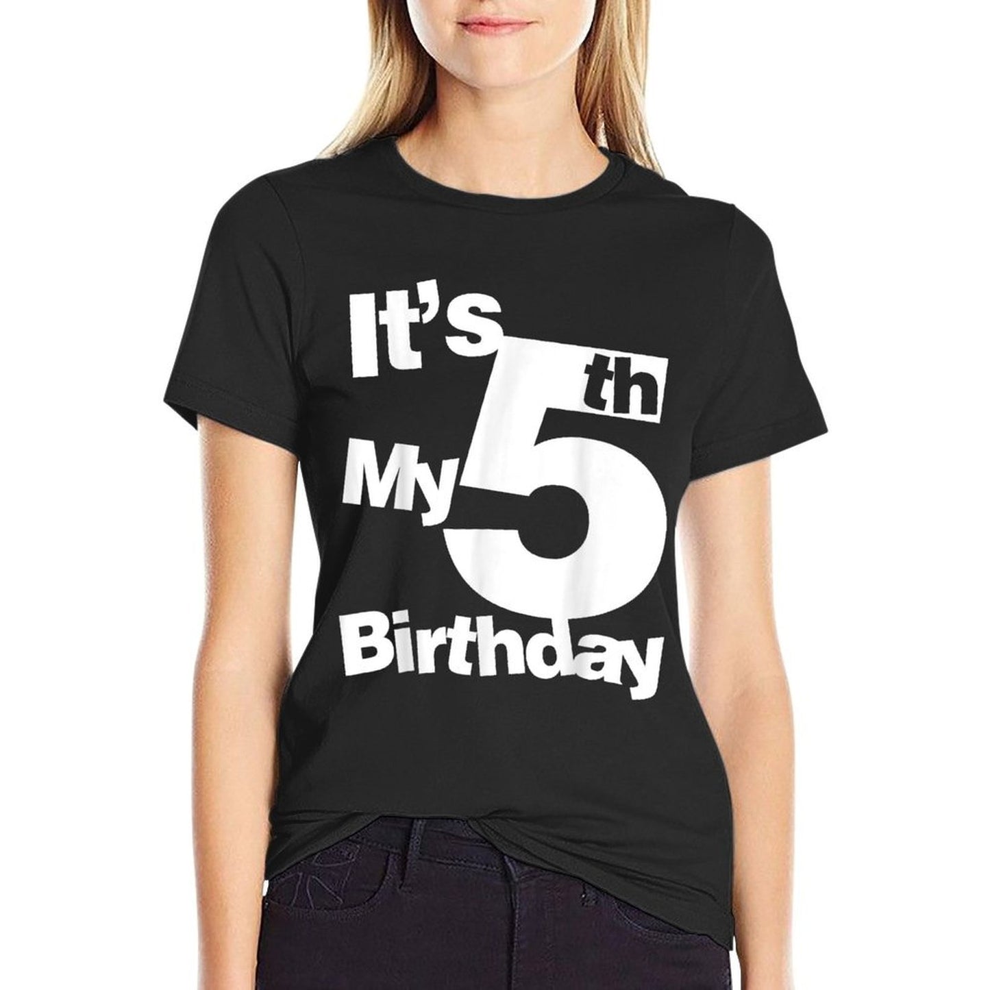 5th Birthday Its My 5th Birthday 5 Year Old Birthday  Durable T-Shirt