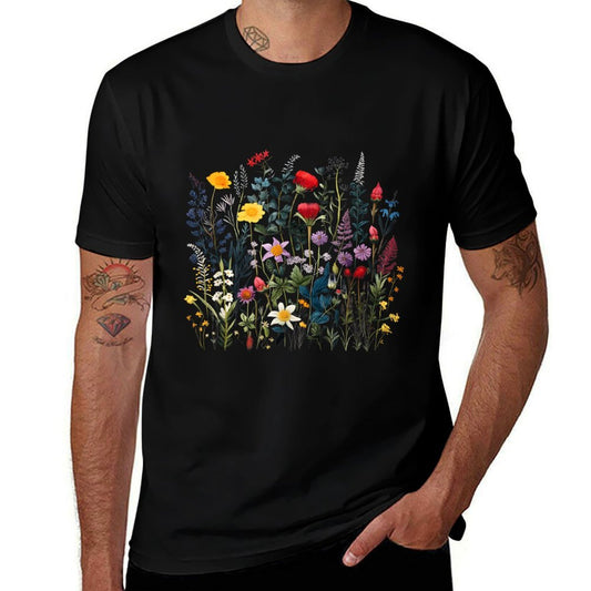 Women Wildflower Different Flowers Beautiful Floral Graphic  Trendy Pattern T-Shirt