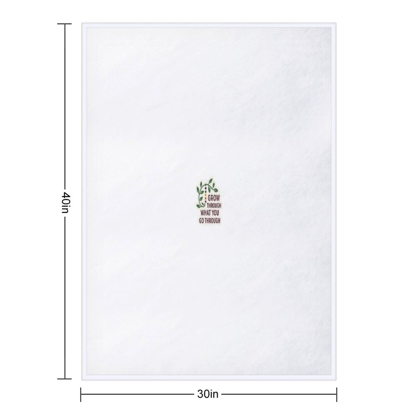 Grow Through What You Go Through - Resilience Quote Sticker Plush Throw Blanket