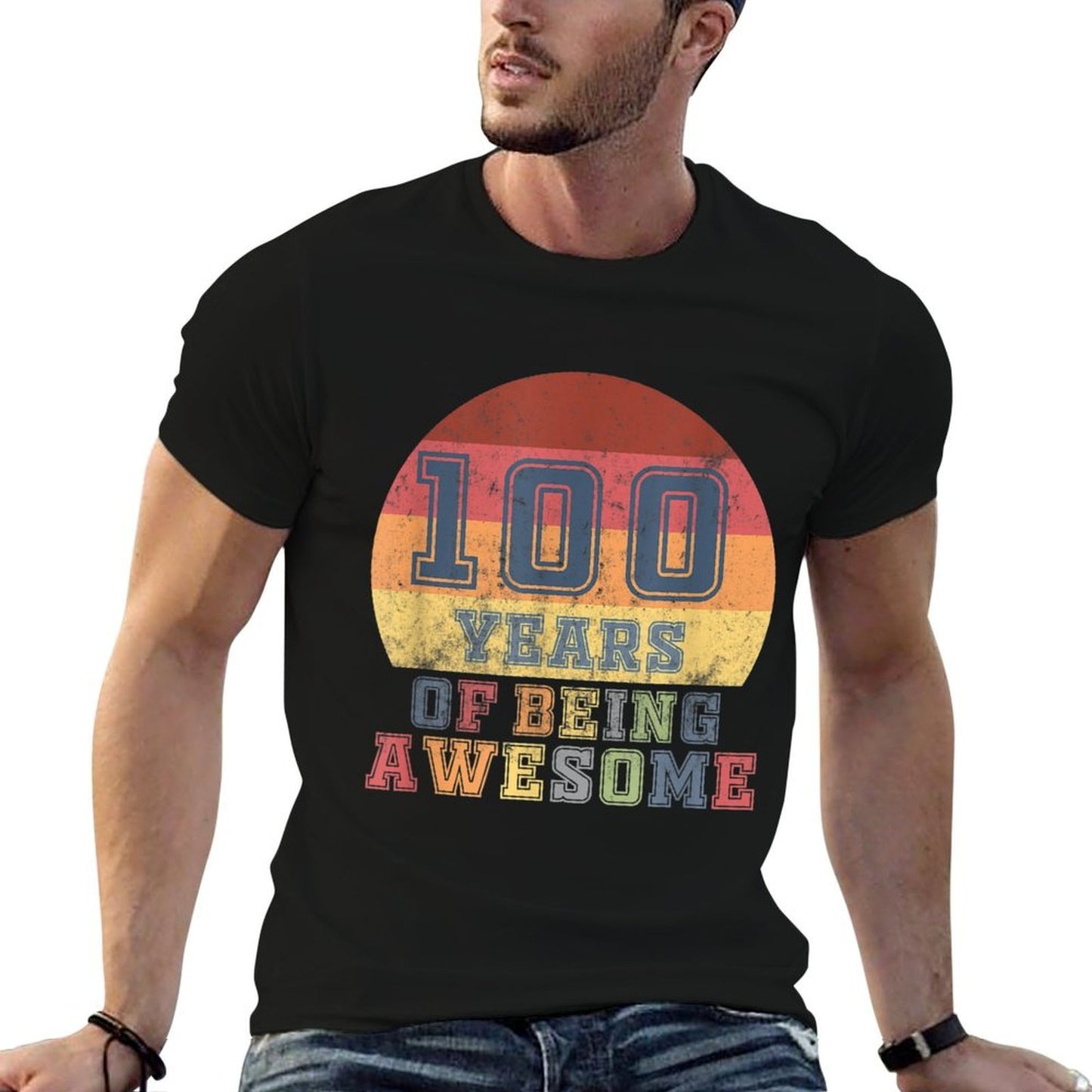 100th Birthday Men Grandpa Age 100 Grandma Women Gifts  Trendy Pattern T-Shirt