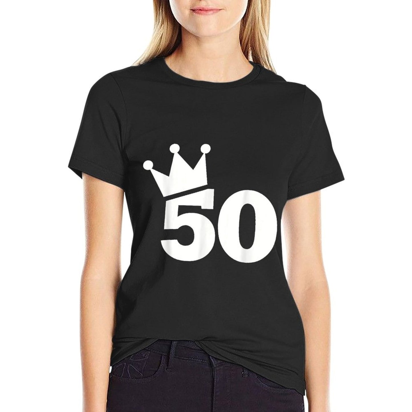50th Birthday Crown  Stretchy T-Shirt