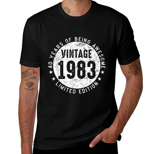 40 Year Old Gifts Vintage 1983 Limited Edition 40th Birthday  Fade-proof Color T-Shirt