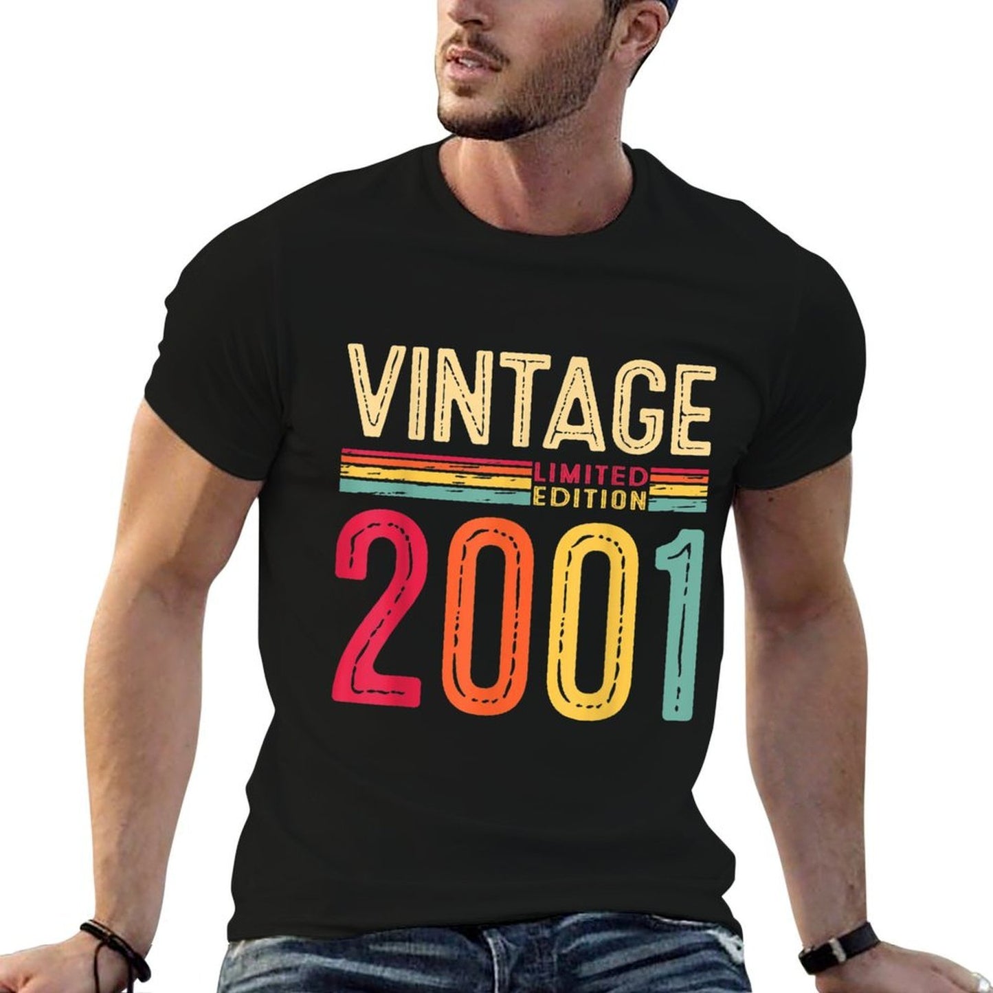 21 Year Old Vintage 2001 Limited Edition 21st Birthday  Slim-fit Cut T-Shirt