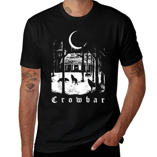 Vintage Forest Funny Retro Crowbar Meme Animal Basic  Oversized Silhouette T-Shirt