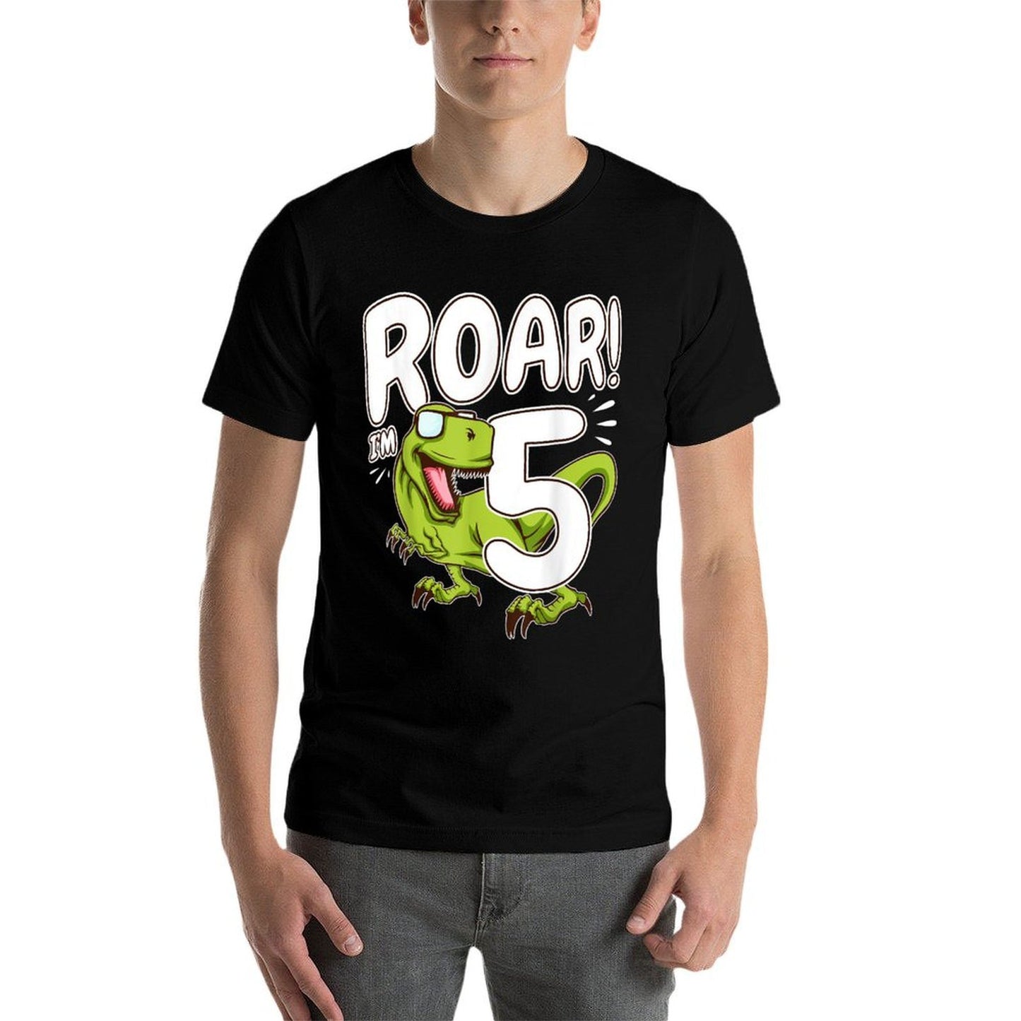 5th Birthday Party 5 Year Old Dinosaur  Classic T-Shirt