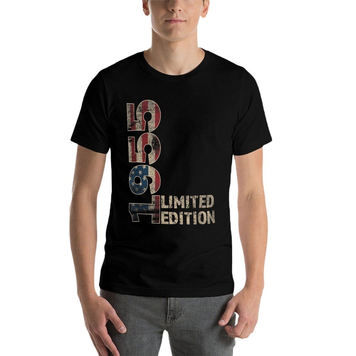 70th Birthday Gift Men Vintage Born 1955 Turning 70 Year Old  Slim-fit Cut T-Shirt