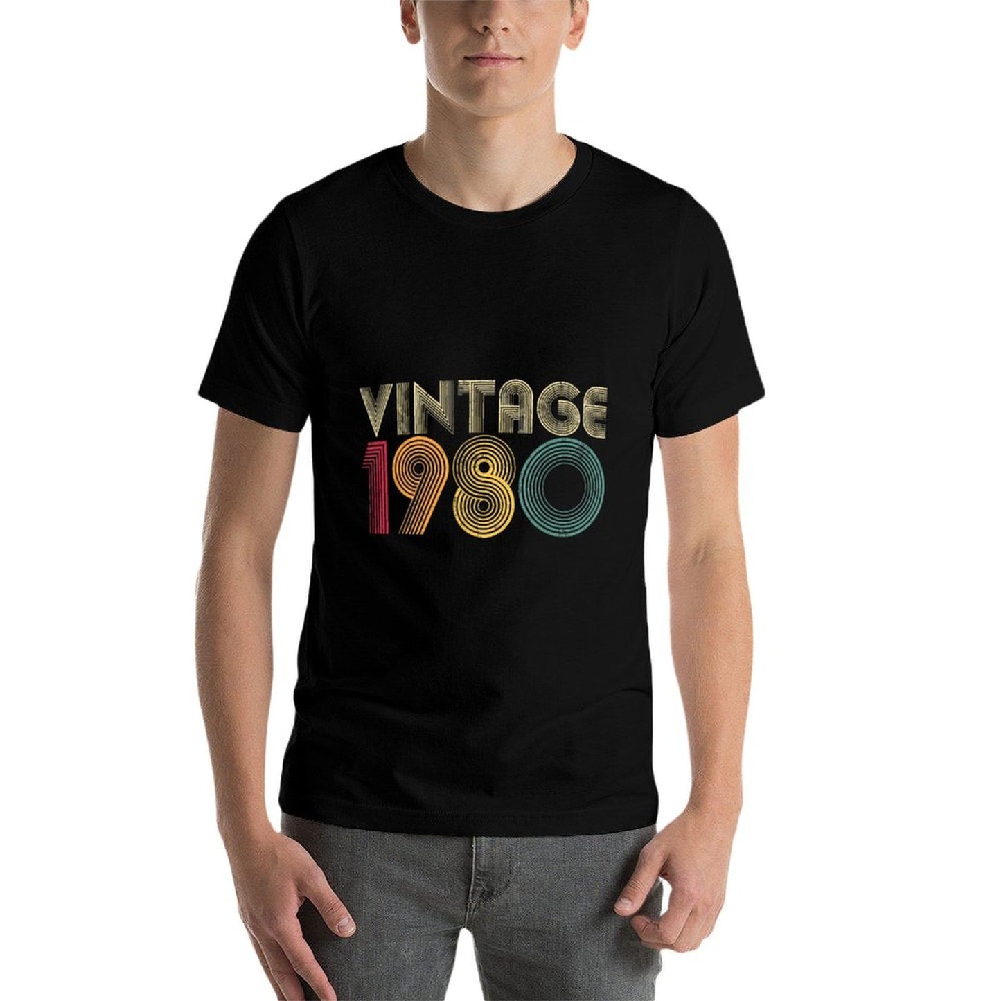 45th Birthday Gift For Women Men 1980 45 Years Old Retro  Quick-drying T-Shirt