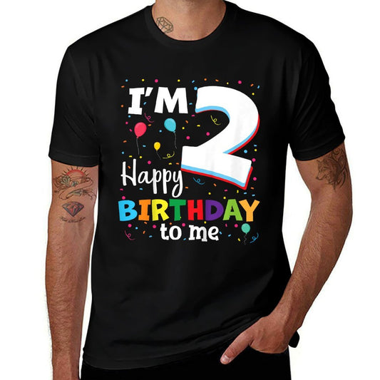 Two 2yr 2th Birthday Happy Birthday Boy 2 Years Old  Moisture-wicking T-Shirt