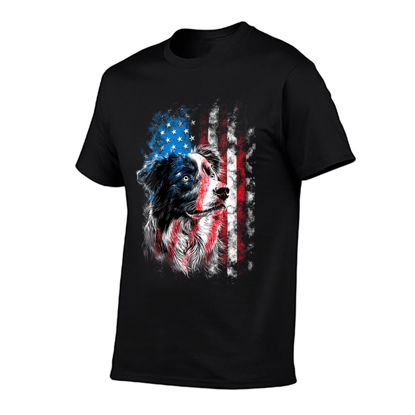 Womens Australian Shepherd 4th of July Dog Lover Men Women  Slim-fit Cut T-Shirt