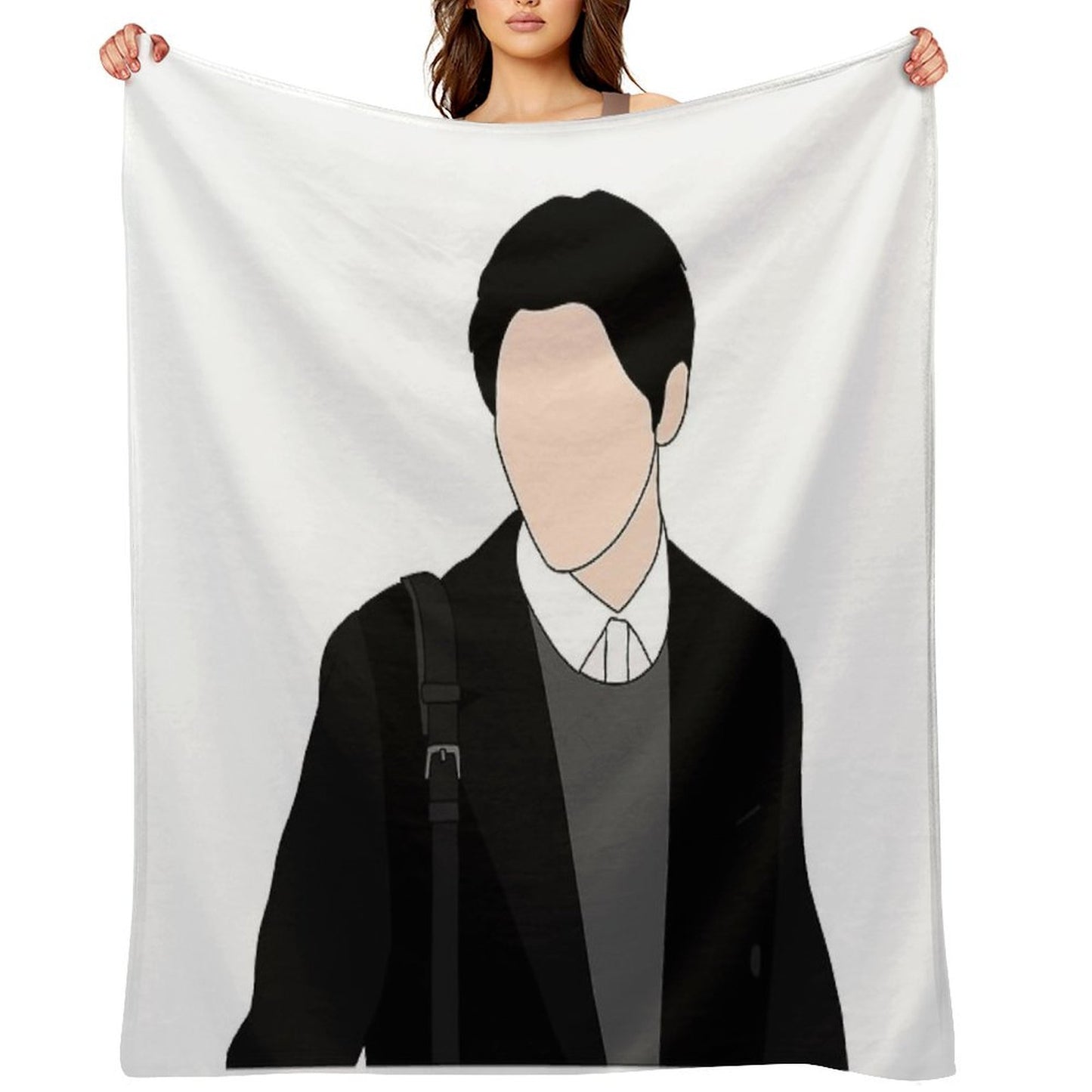 XO Kitty  Min Ho No English Premium Throw Blanket
