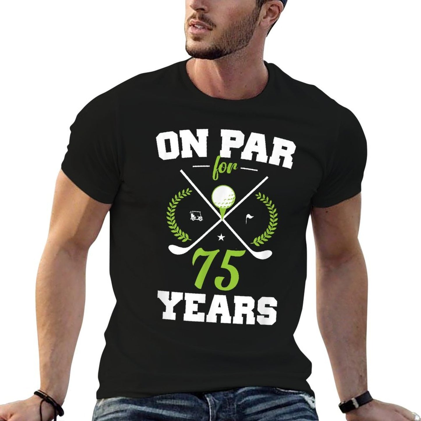 75 Years Old Happy 75th Birthday for Golfers  Eco-friendly Material T-Shirt