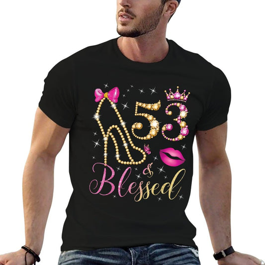 53 & Blessed 53rd Birthday Party 53 Years Old Woman Queen  Classic T-Shirt