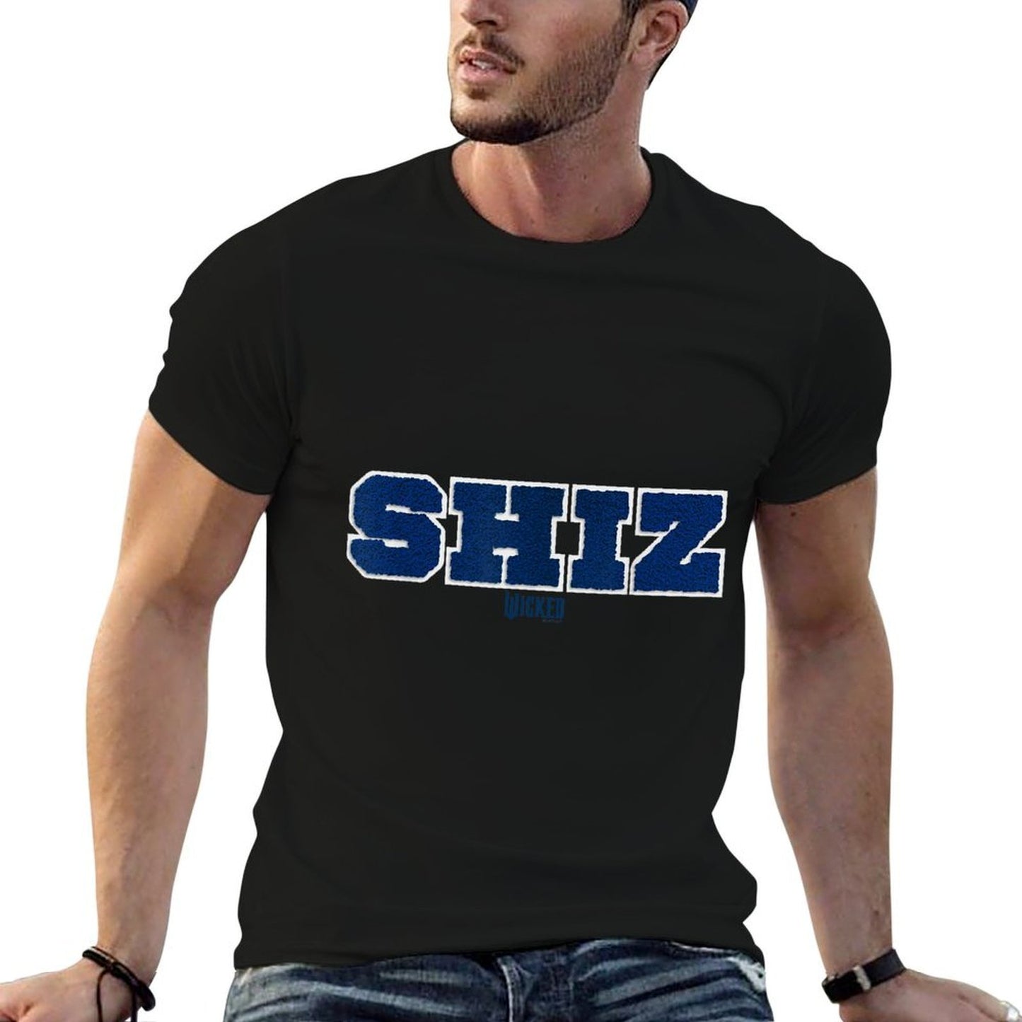 Wicked Shiz University Collegiate Faux Embroidery  High-quality Stitching T-Shirt