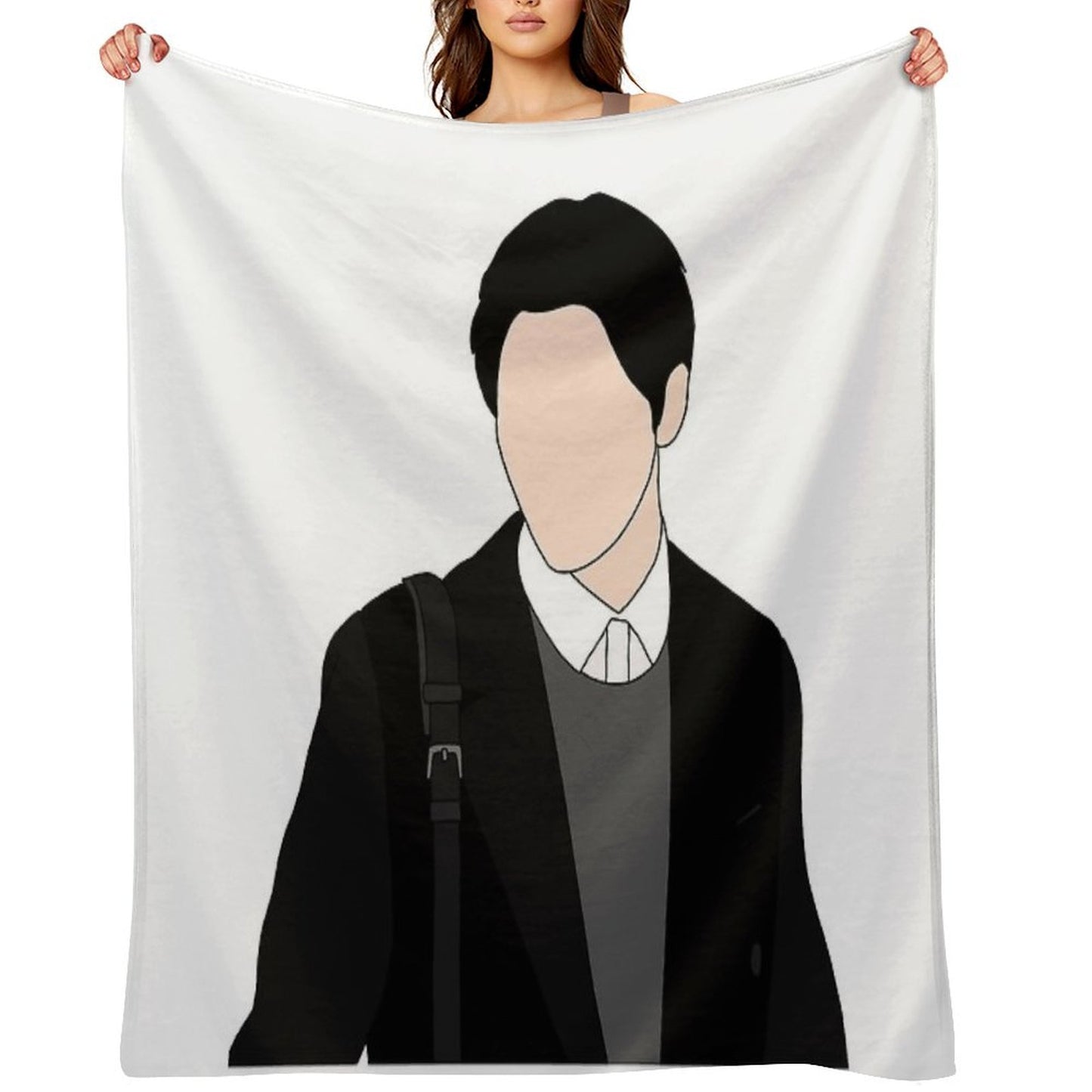 XO Kitty  Min Ho No English Premium Throw Blanket