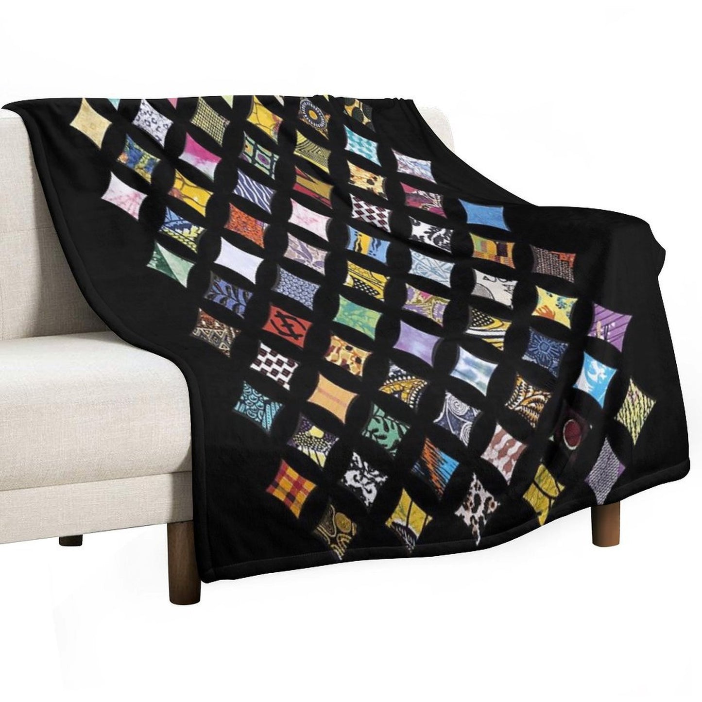 Vintage Patchwork - Old Style Wrinkle-free Throw Blanket